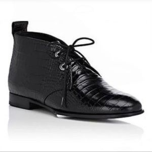 RAG & BONE Audrey embossed crocodile shoes desert boots 9 Chuka